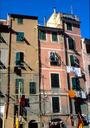 Buildings along Vernazzas port.